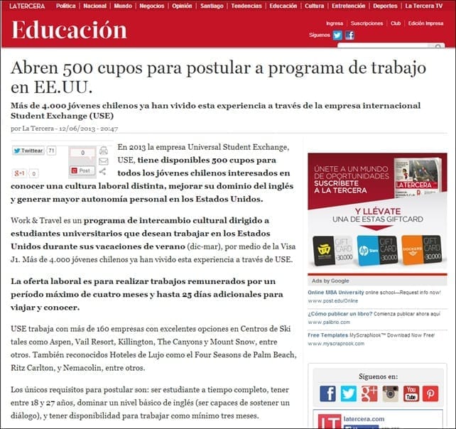 La Tercera - Chile